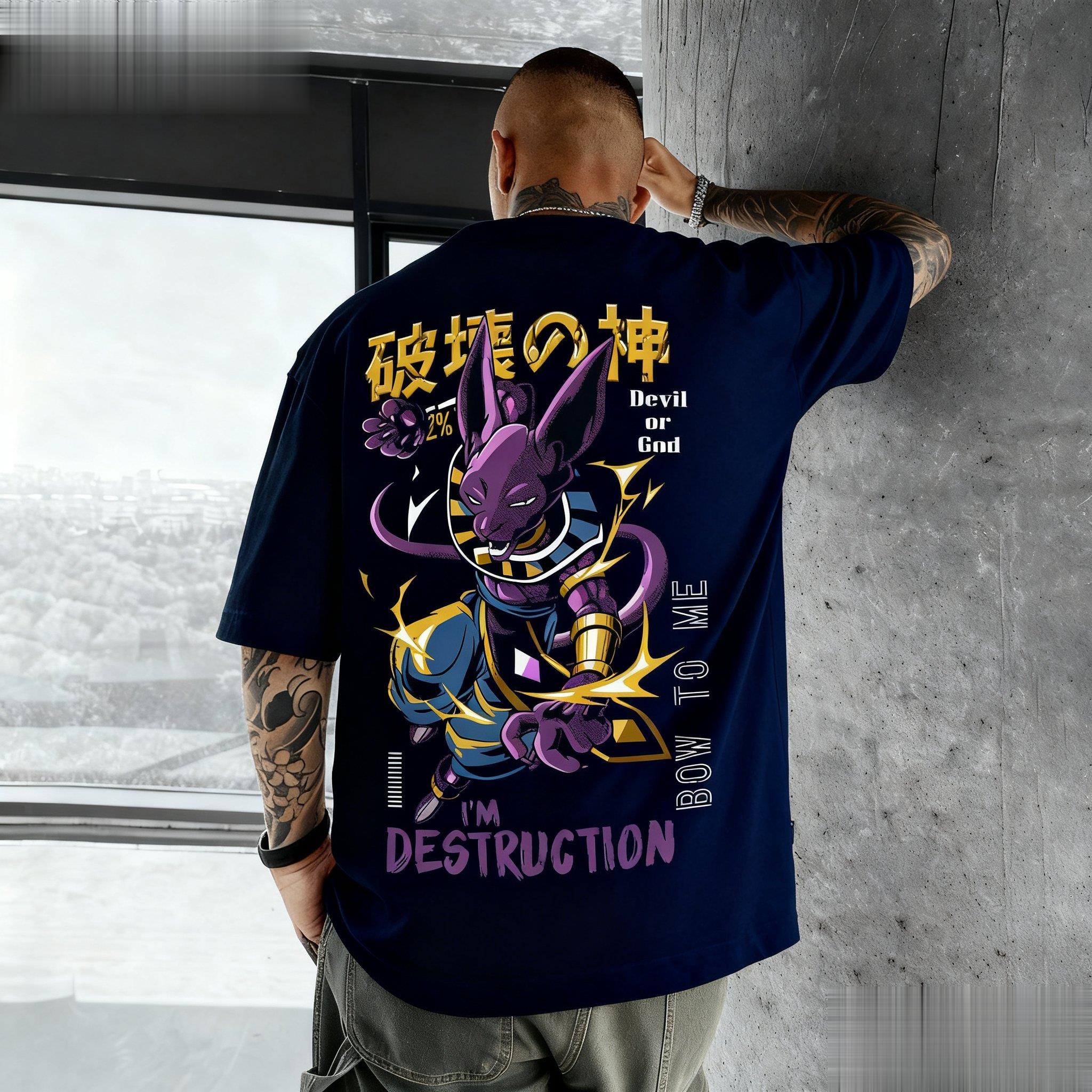 Anime Merchandise For Women - Dragon Ball Beerus Anime T-shirt grafica