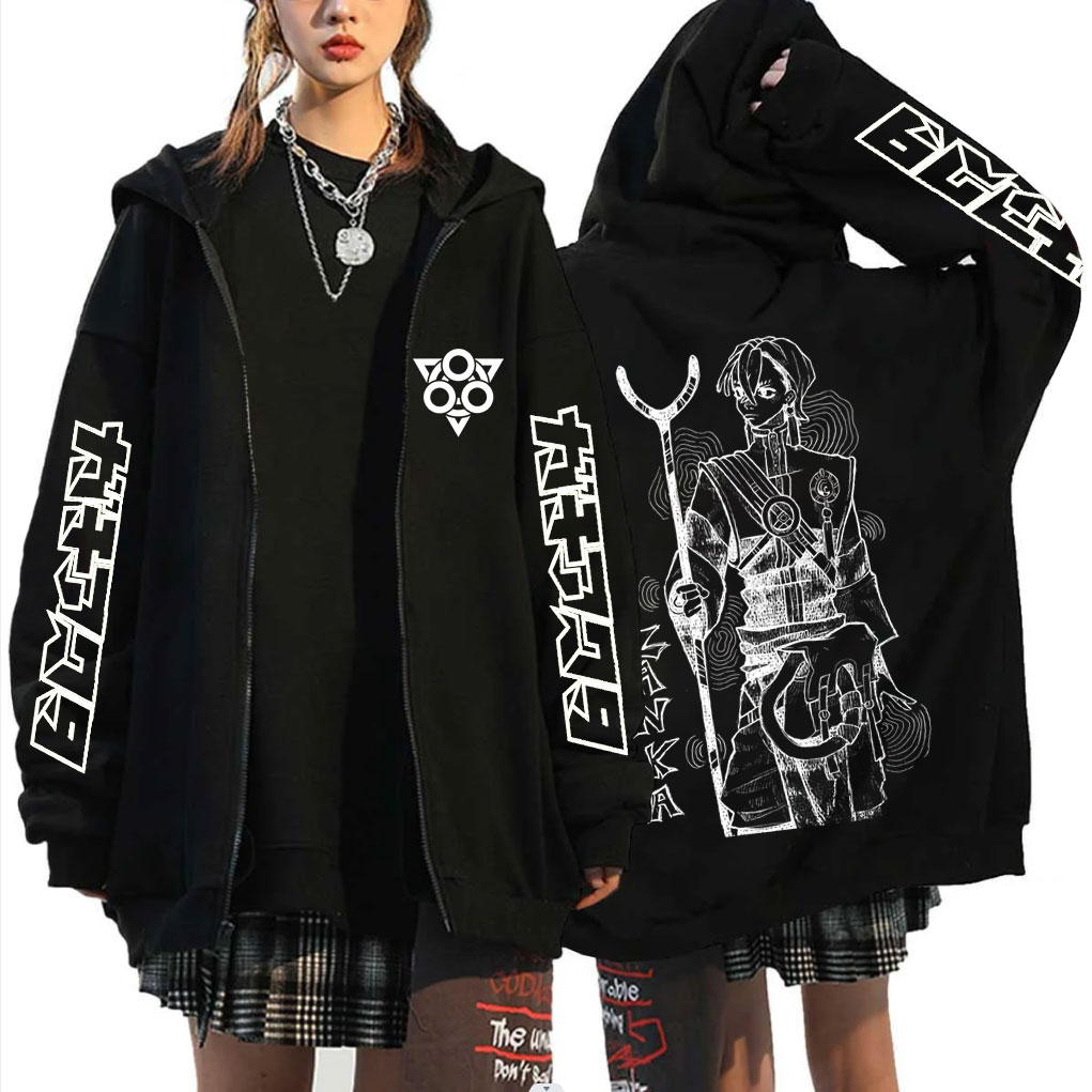 Anime Merch Hoodie - Felpa con cappuccio e zip Anime