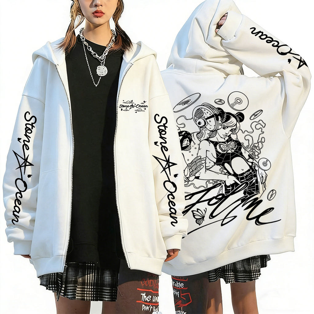 Anime Merch Hoodie - Felpa con Cappuccio e Zip Anime