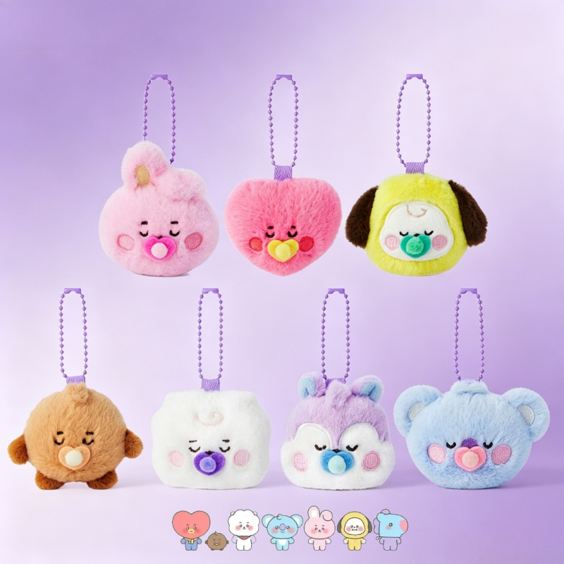 Anime Merchandise Figures - Portachiavi in peluche serie BT21, simpatico